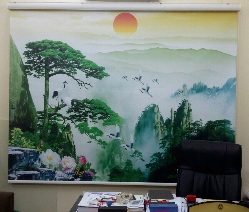 Địa chỉ cung cấp rèm cuốn in tranh tại thông Long Phú xã Hoà Thạch huyện Quốc Oai