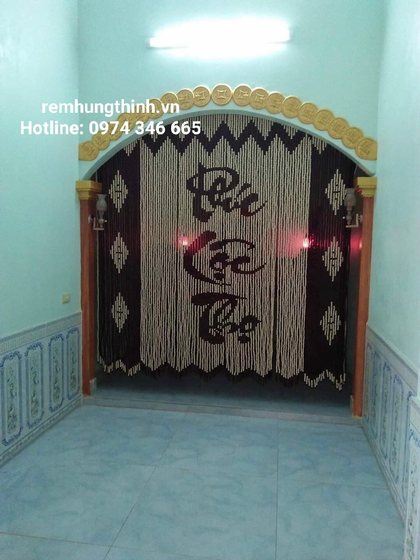 Địa chỉ mua rèm hạt gỗ ngăn phòng, che bàn thờ tại xã Hoà Sơn huyện Lương Sơn